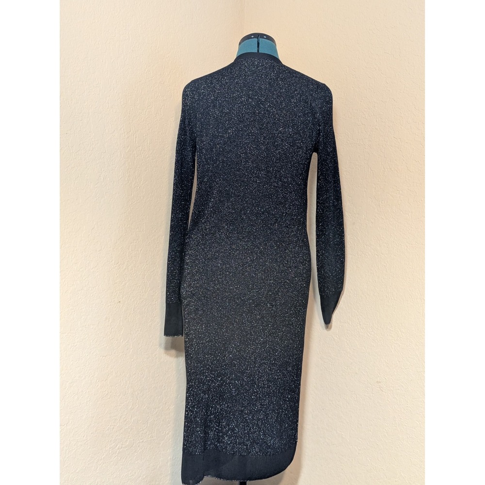 Rag & Bone Black‎ Metallic Sparkle Duster Cardigan Long Sleeve Open Front Small - Picture 6 of 6